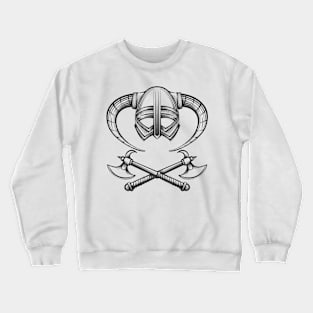 Viking Helmet with Axes Crewneck Sweatshirt